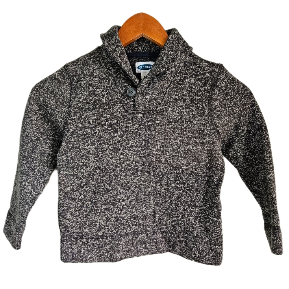 Old Navy Mushroom Brown Cowl Neck Knit Sweater Boys XS 5 Fall Warm Church Photo